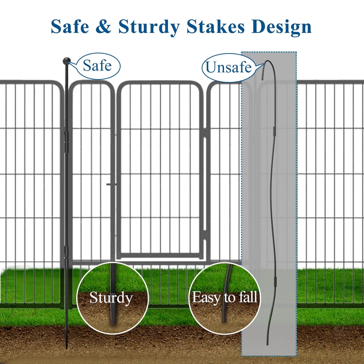 Suchown 8/16 Dog Playpen, 40/32" Height Exercise Pen for Dogs, Outdoor Pet Fence for RV, Yard & Camping