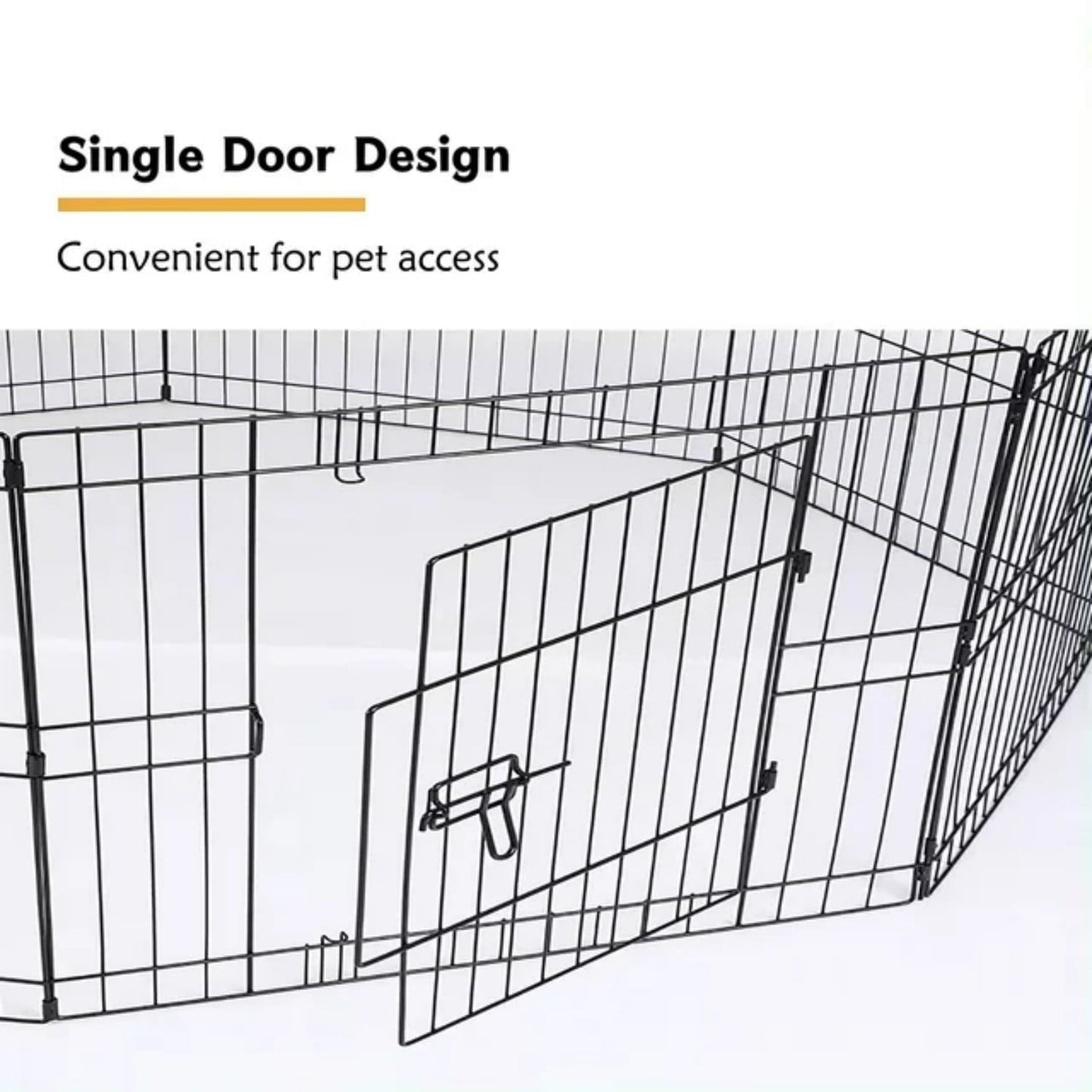 Suchown 24'' High Foldable Metal Dog Playpen – 8 Panels