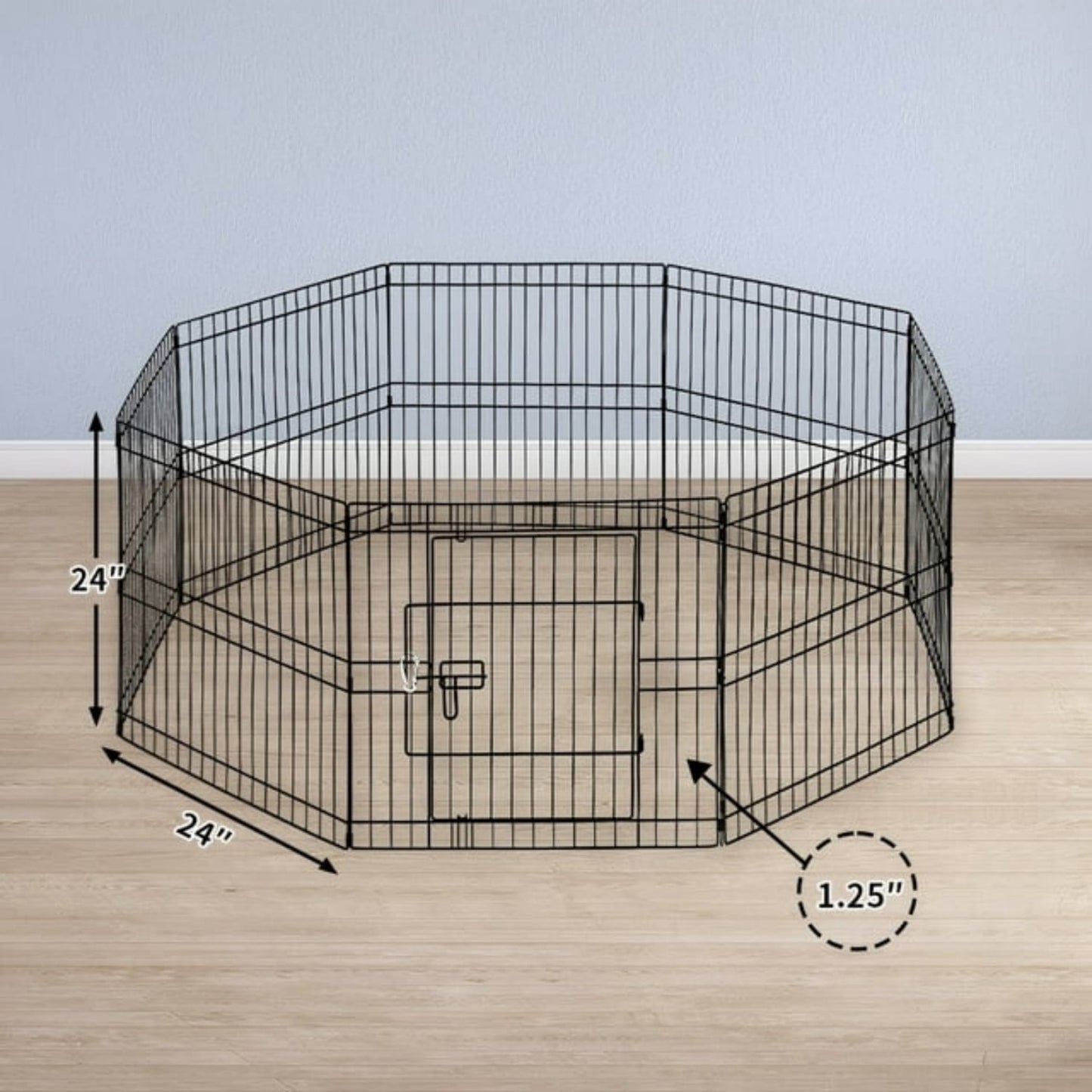 Suchown 24'' High Foldable Metal Dog Playpen – 8 Panels