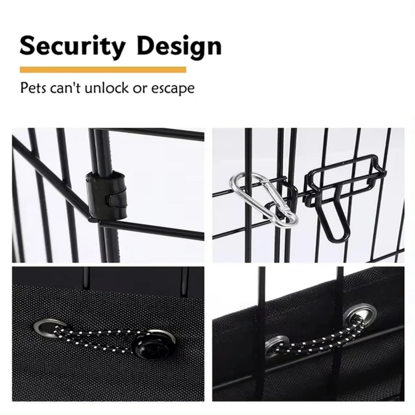 Suchown 24'' High Foldable Metal Dog Playpen – 8 Panels