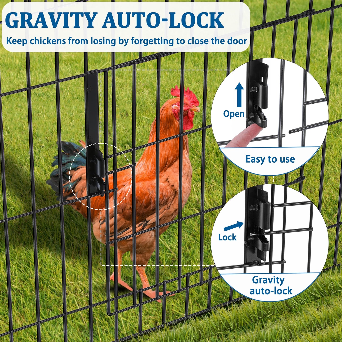 Suchown Chicken Coop, 87''x40'' Large Metal Chicken Run Cage House Rabbit Enclosure with UV-Resistant Oxford Cloth Cover