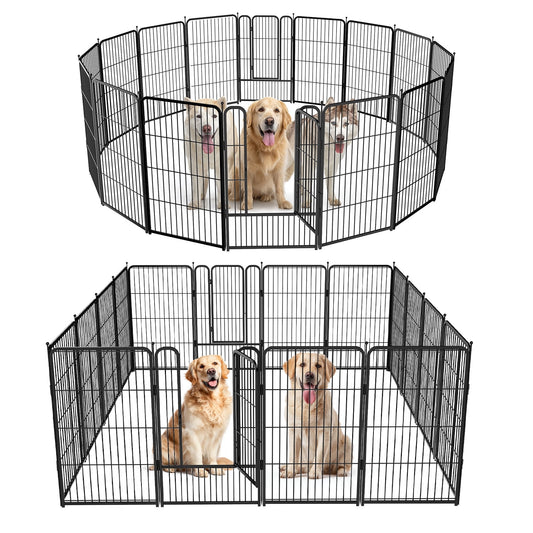 Suchown 8/16 Dog Playpen, 40/32" Height Exercise Pen for Dogs, Outdoor Pet Fence for RV, Yard & Camping